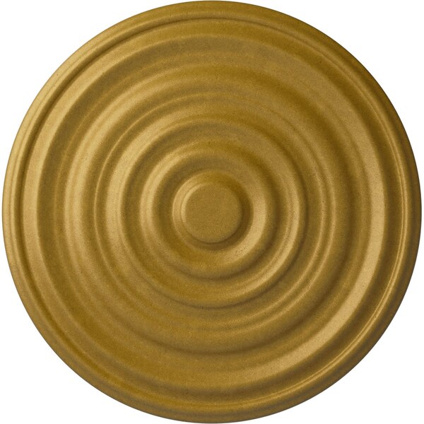 Ekena Millwork Carton Ceiling Medallion (For Canopies up to 3 3/4"), Hnd-Painted Pharaohs Gold, 17 3/4"OD x 1 3/8"P CM18CAPGS - main